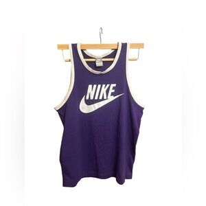 Nike Sportswear Ace Logo Ringer Tank Men’s Large Purple Vintage Inspired Y2K
